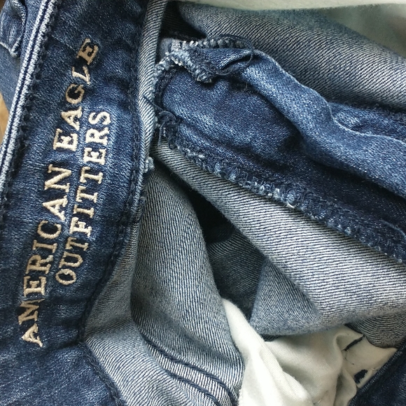 American Eagle High Rise Artist Flare Super Stretch Jeans Womens 10 Long - Picture 12 of 14